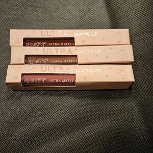 ColourPop Ultra Matte Liquid Lipsticks Set of 3 NIB Flurries LAX Fifth Avenue